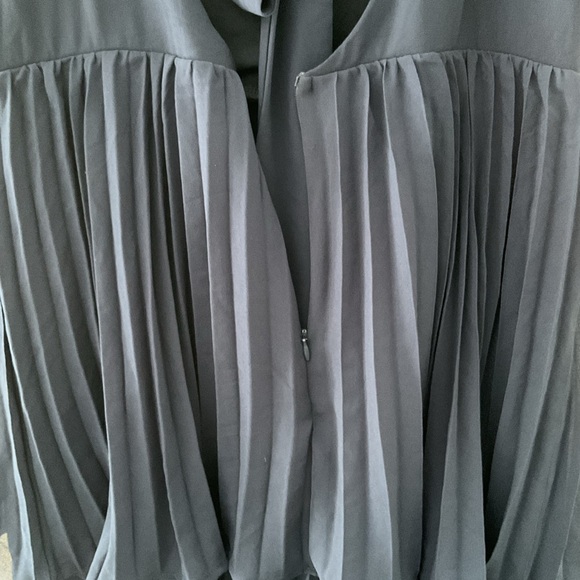 Lulus Notorious Charm Navy Blue Pleated Tiered Flutter Sleeve Maxi Dress NWT XL - Picture 11 of 16